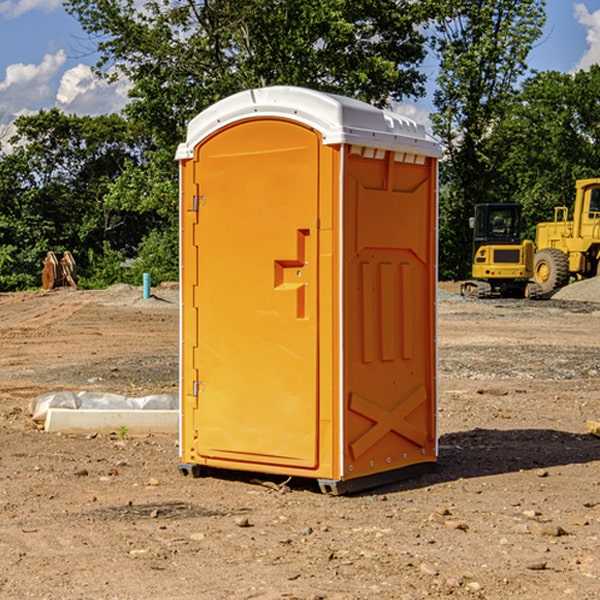 how often are the porta potties cleaned and serviced during a rental period in Weston CT